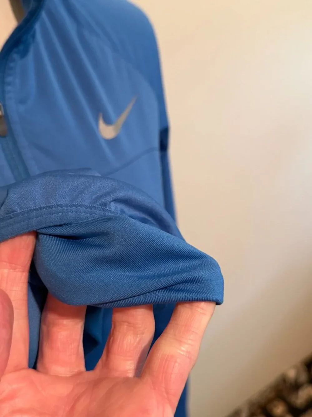 Nike Shield Blue Full Zip Running Jacket Women's Size XS Like New